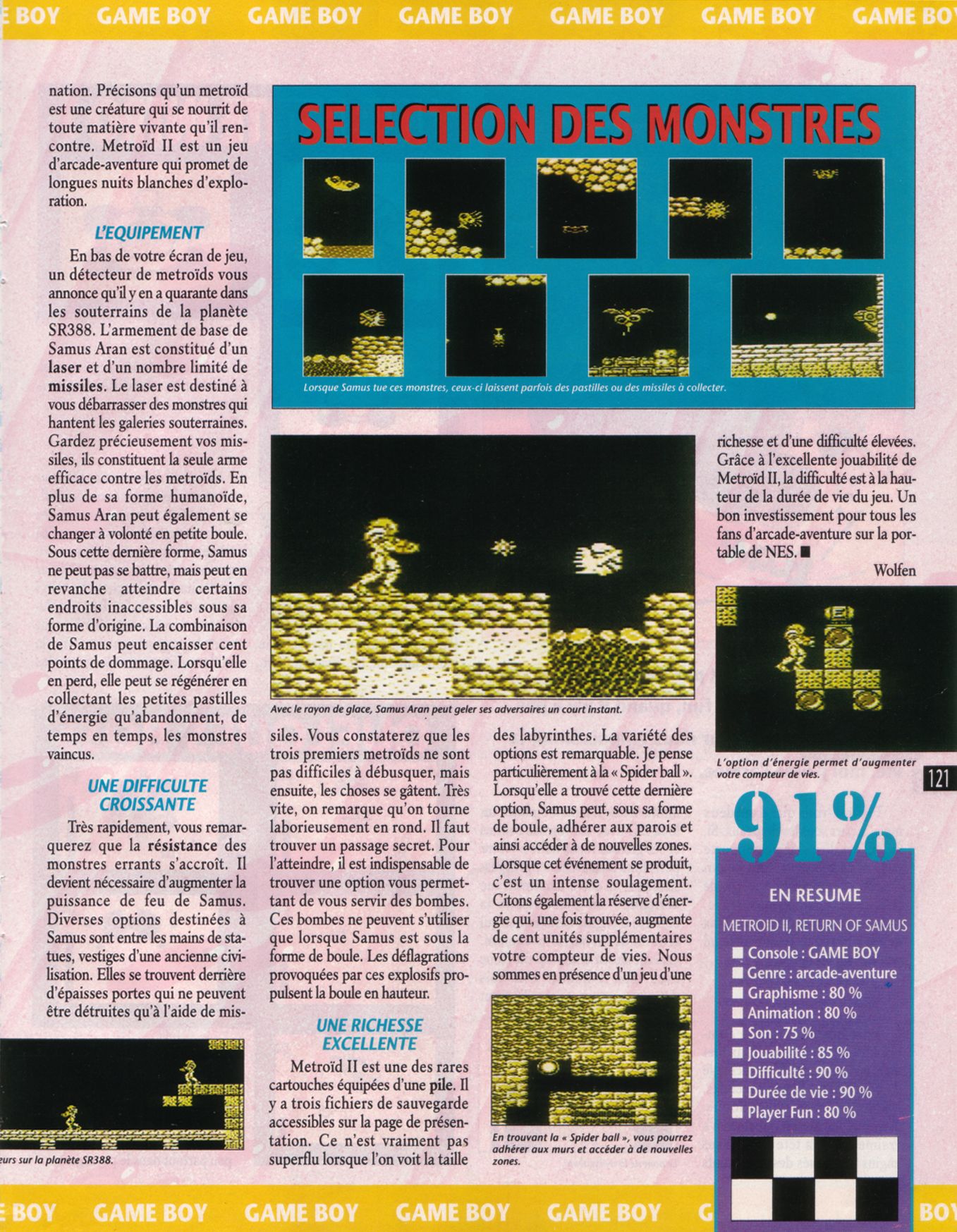 Metroid II Return of Samus GPS (20707) - Informations - Game